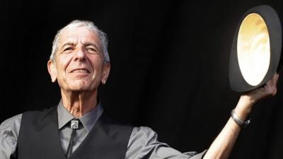 Singer and songwriter Leonard Cohen