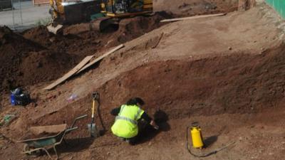 The excavation in Worcester