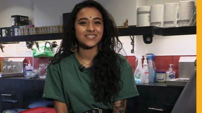 Heleena in her tattoo studio