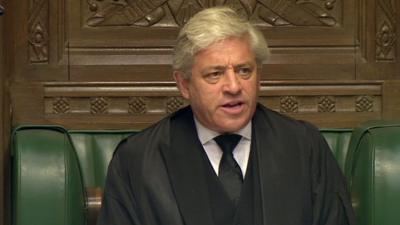 John Bercow, speaker of the House of Commons.