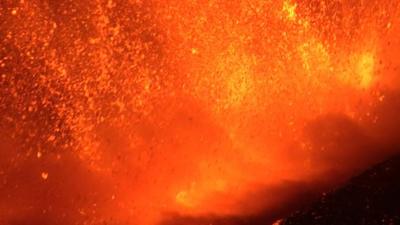 Mount Etna erupts