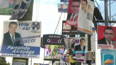 Election posters in Guatemala