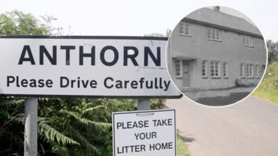 Anthorn village sign