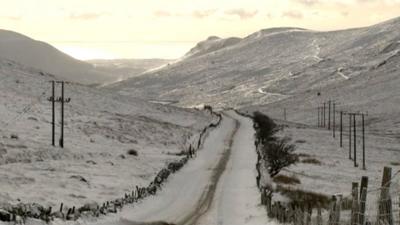 snow-covered road