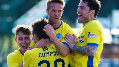 St Johnstone players celebrate