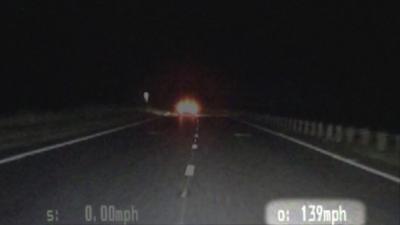 Driver caught at 139mph