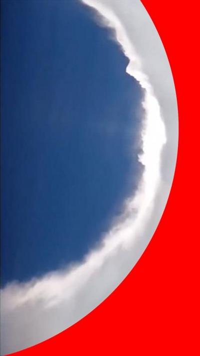 View of sky in eye of hurricane