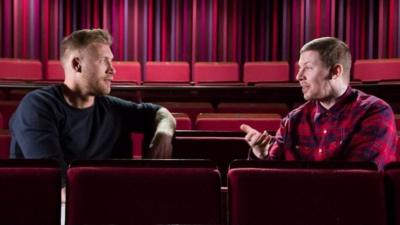 Freddie Flintoff and Professor Green