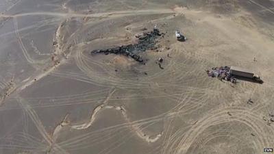 Drone footage of crash site