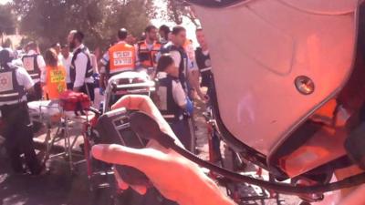 Emergency staff at work