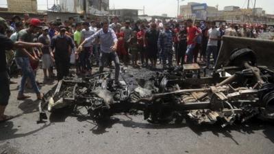 Scene following attack in Baghdad