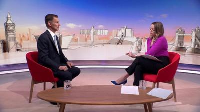 Jeremy Hunt with Laura Kuenssberg