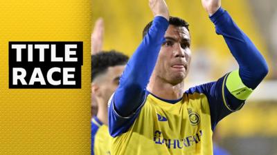 Cristiano Ronaldo claps the Al Nassr fans
