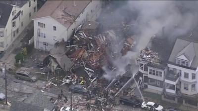 Aerial view of the Paterson house explosion