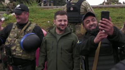 President Zelensky in Izyum