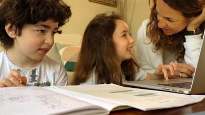 Children learning at home