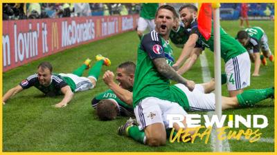 Northern Ireland players celebrate