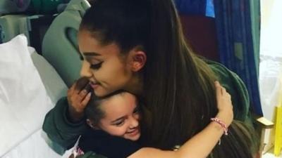 Lily and Ariana Grande