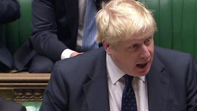 Boris Johnson in Commons