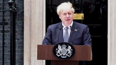 Boris Johnson in Downing Street