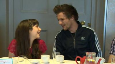 Eden Goldman has tea with Louis Tomlinson