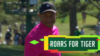 Tiger Woods completes his round in par at the Masters