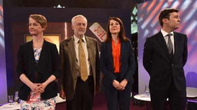 Yvette Cooper, Jeremy Corbyn, Liz Kendall and Andy Burnham