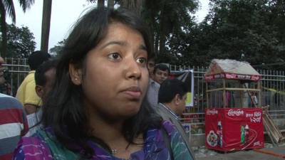 Blogger Nishat Pervez giving her reaction to killing of Avijit Roy