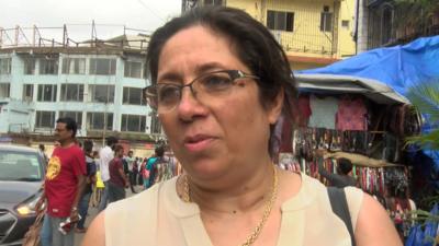 Lady in Mumbai market