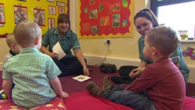 Children in a nursery