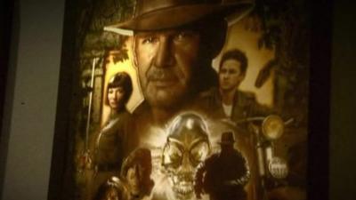 Indiana Jones poster at Cardiff Museum