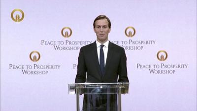 White House adviser Jared Kushner speaks in Bahrain