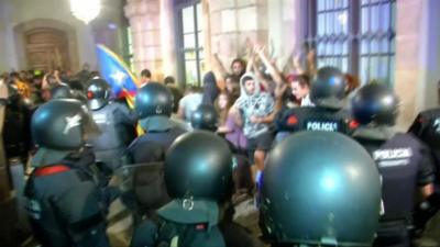 Protesters clash with police