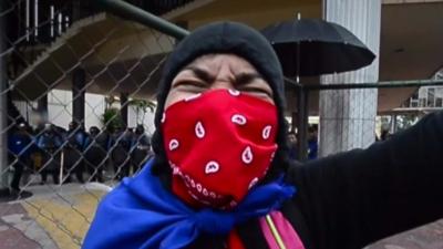 Protester in Honduras