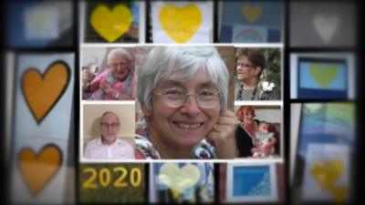 Yellow hearts collage