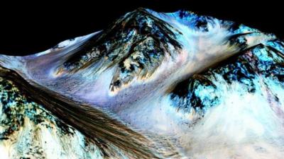 Dark, narrow, 100 meter-long streaks on Mars