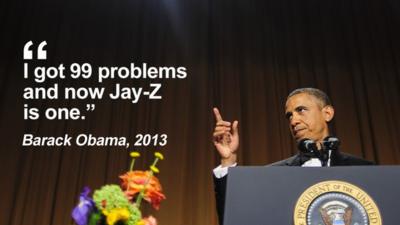 Getty Images - Obama: "I got 99 problems and now Jay-Z is one"