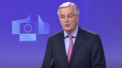 Michel Barnier a UK decision to leave the single market and customs union would make Irish border checks "unavoidable"