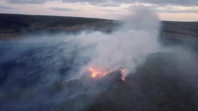 Moor fire from above