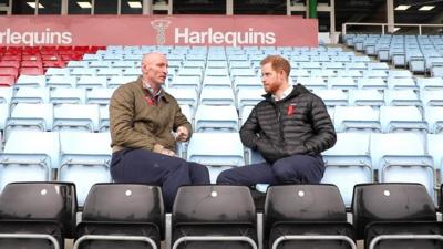 Gareth Thomas and Prince Harry