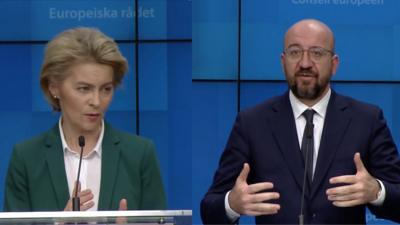 EU Presidents Ursula von der Leyen and Charles Michel