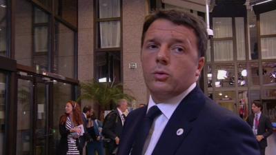 Italy's Prime Minister Matteo Renzi