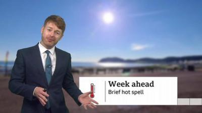Images showing heat to start the week.