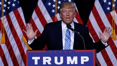 Donald Trump speaks during a rally on August 31, 2016 in Phoenix, Arizona.