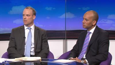 Dominic Raab and Chuka Umunna