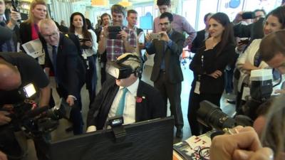 Boris Johnson is videoed at the Google Campus in Tel Aviv