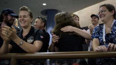 Nasa team celebrates