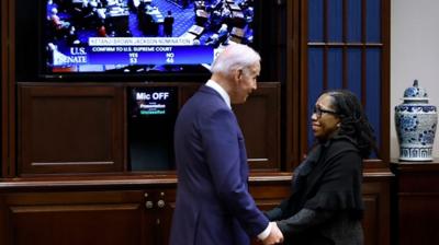 US President Biden and Judge Jackson celebrated the confirmation.