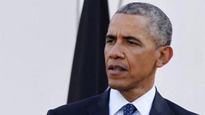 President Barack Obama delivers his speech during a joint news conference with Kenya"s President Uhuru Kenyatta