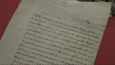 Parliamentary act written on vellum